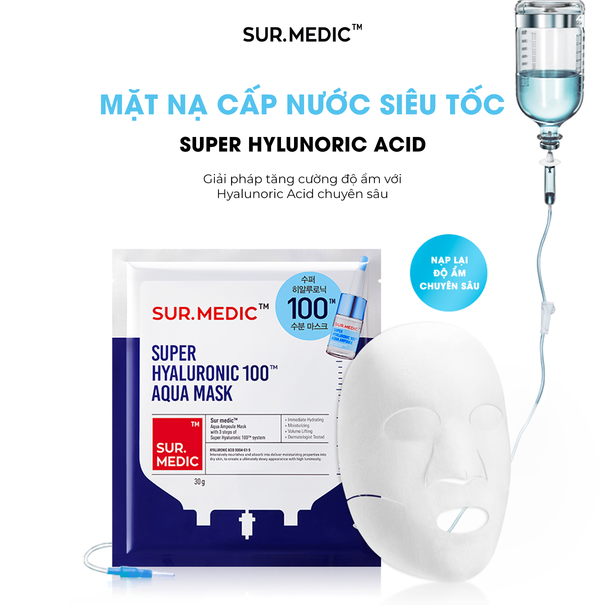 Mô tả Mặt Nạ Vi Sợi Dưỡng Da Chuyên Biệt SUR.MEDIC Mask 30g/miếng - 4
