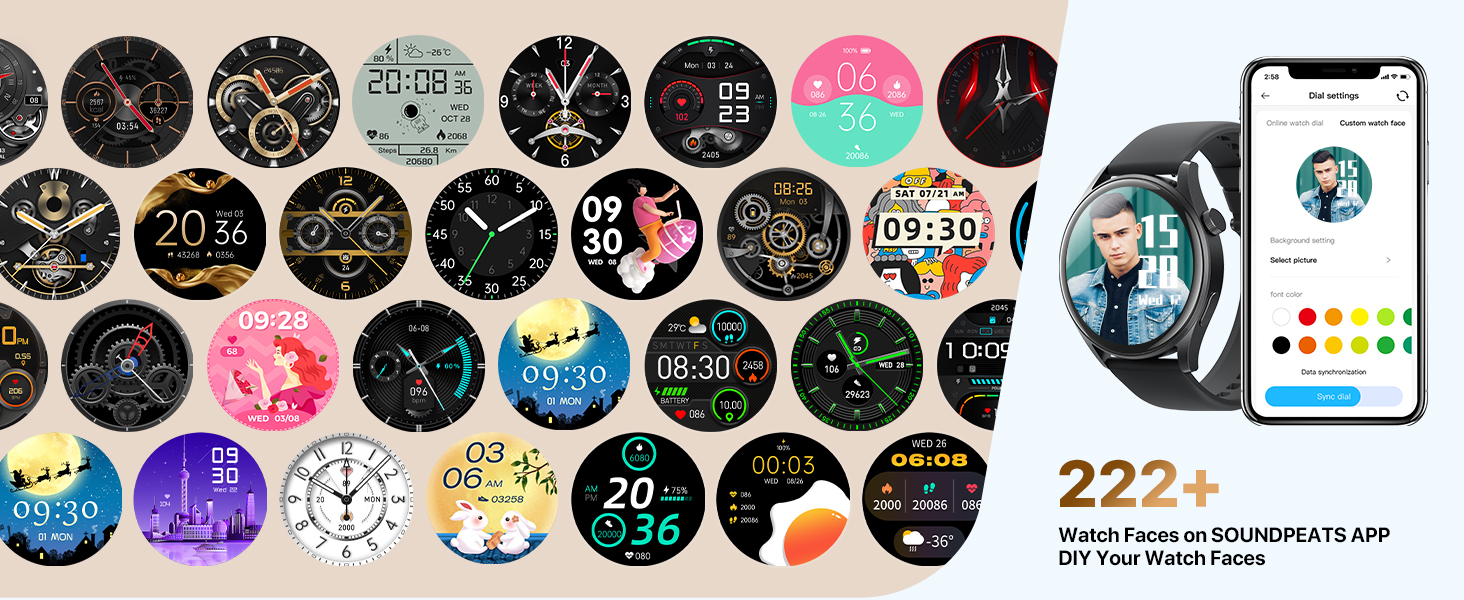 Mô tả Đồng Hồ Thông Minh SoundPEATS Watch 4 | Điện tâm đồ SPO2 | IP68 | Pin 7 Ngày - 5