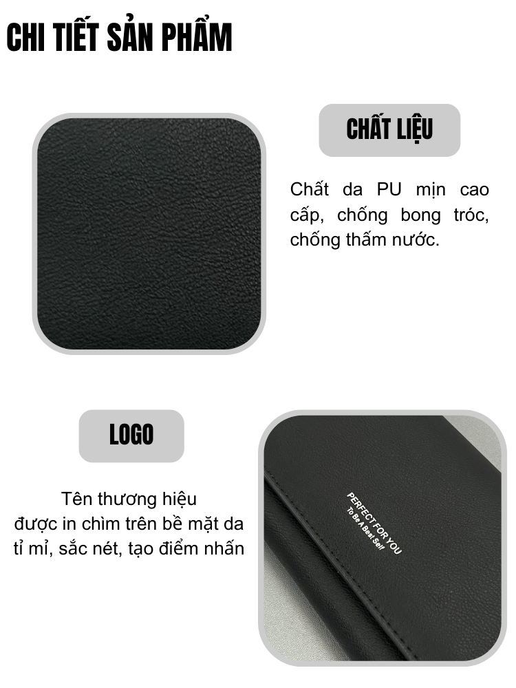 Mô tả Ví Nữ Dài Cầm Tay PERFECT FOR YOU Chất Da Cao Cấp Cực Đẹp Nhiều Ngăn Tiện Dụng PFY02 - 6