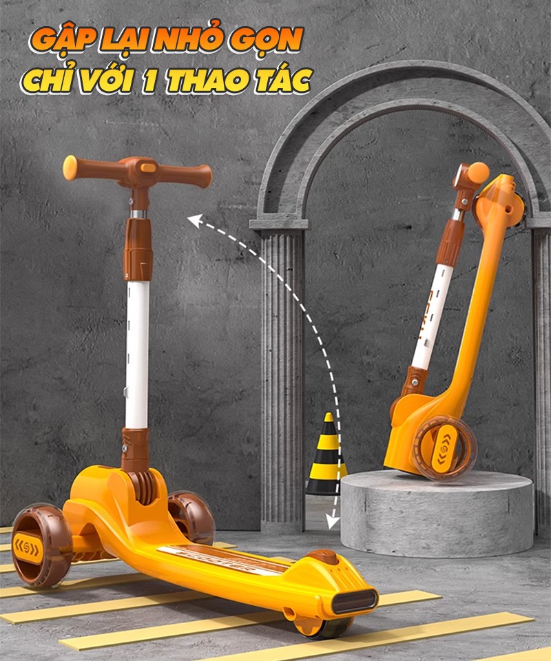 Xe trượt Scooter BBT Global KM987M góc nghiêng