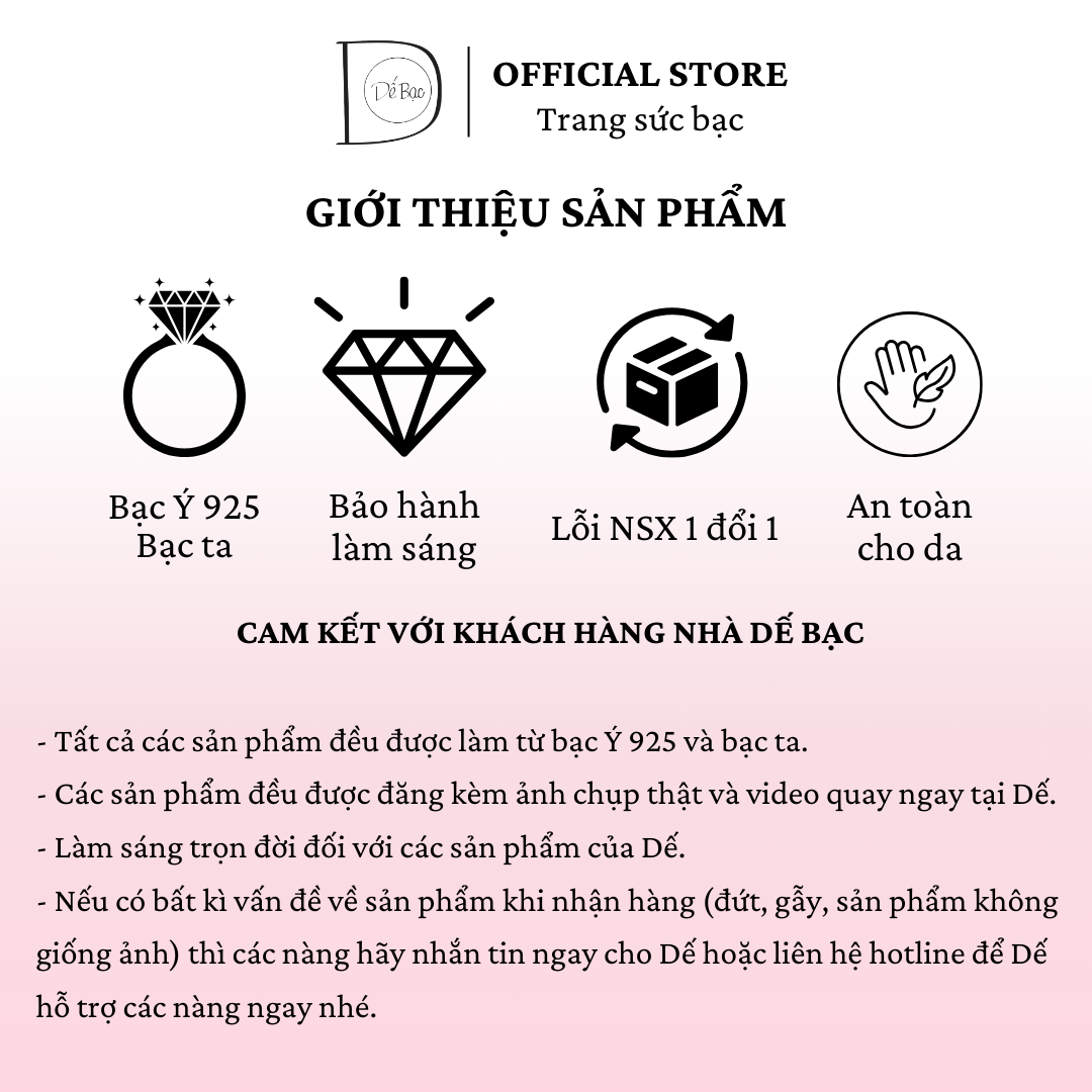 Mô tả Khuyên Tai Bạc Nữ DẾ BẠC Nụ Tròn Đính Đá Lấp Lánh Bông Tai Bạc 925 Xinh Xắn K3006-K3007 - 1