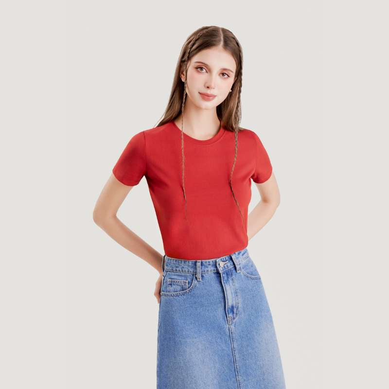 Mô tả Áo thun nữ MARC FASHION tay ngắn basic CBGN068822 - 3