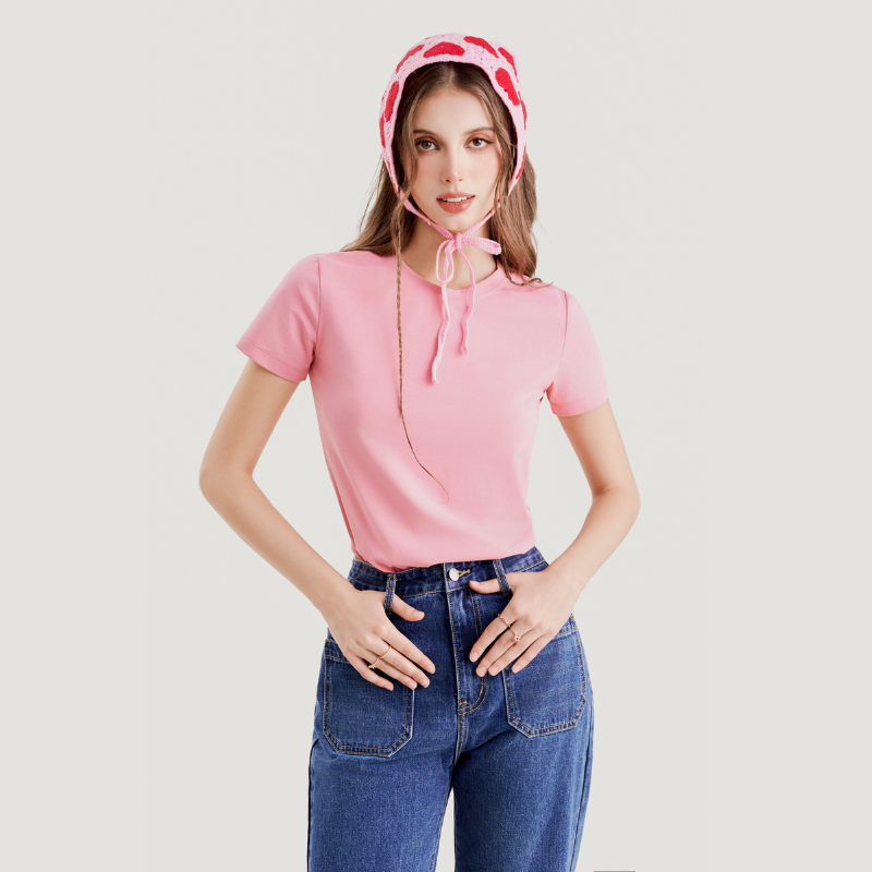 Mô tả Áo thun nữ MARC FASHION tay ngắn basic CBGN068822 - 4