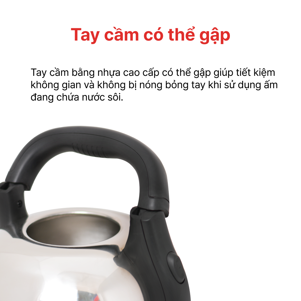 Mô tả ẤM ĐIỆN ĐUN NƯỚC SIÊU TỐC INOX 304 4.2L, HAPPYCOOK - 5