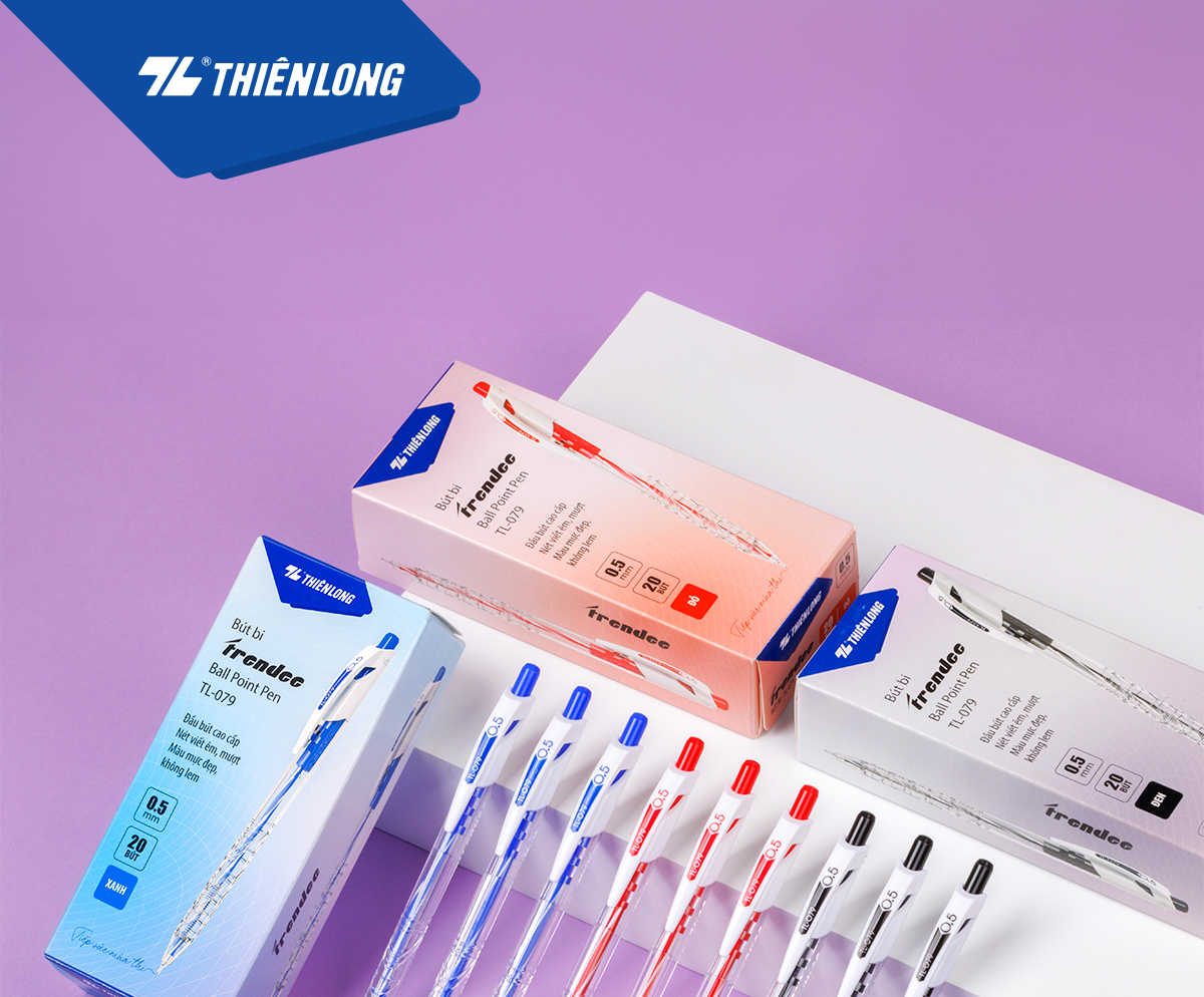 Mô tả Combo 5/10/20 Bút bi Thiên Long Trendee TL-079 ngòi 0.5mm cao cấp, nét viết thanh mảnh, thiết kế trẻ trung, chữ viết đẹp - 1
