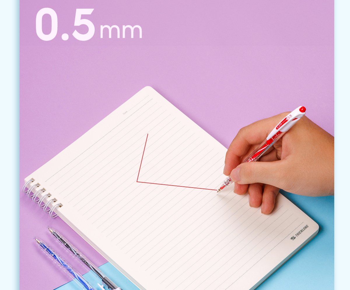 Mô tả Combo 5/10/20 Bút bi Thiên Long Trendee TL-079 ngòi 0.5mm cao cấp, nét viết thanh mảnh, thiết kế trẻ trung, chữ viết đẹp - 6