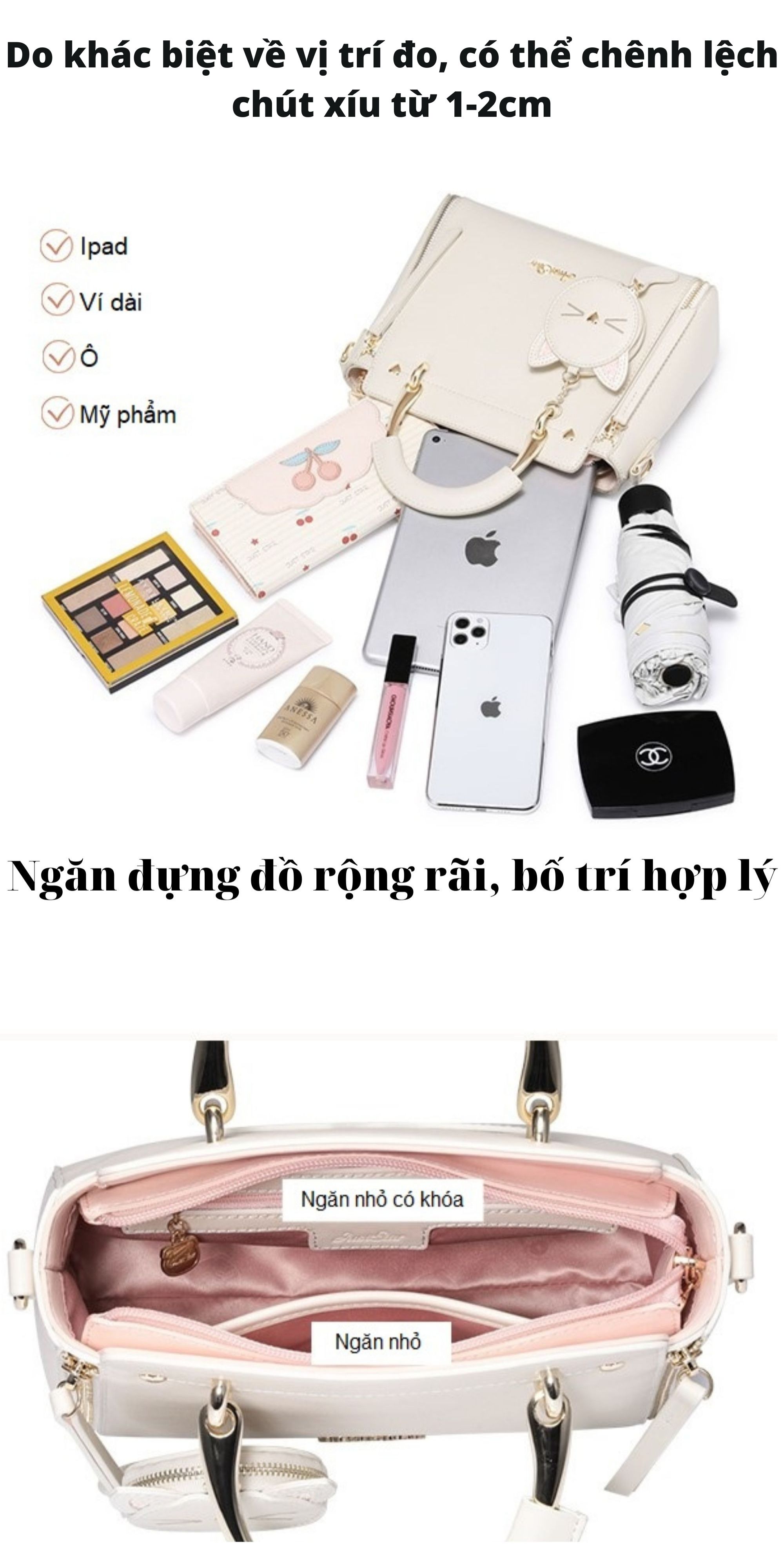 Mô tả Túi đeo chéo nữ Just Star sang trọn đẹp dễ thương có xách tay ví mèo đi làm công sở đi chơi tiệc ViAnh store 172043ABB - 4