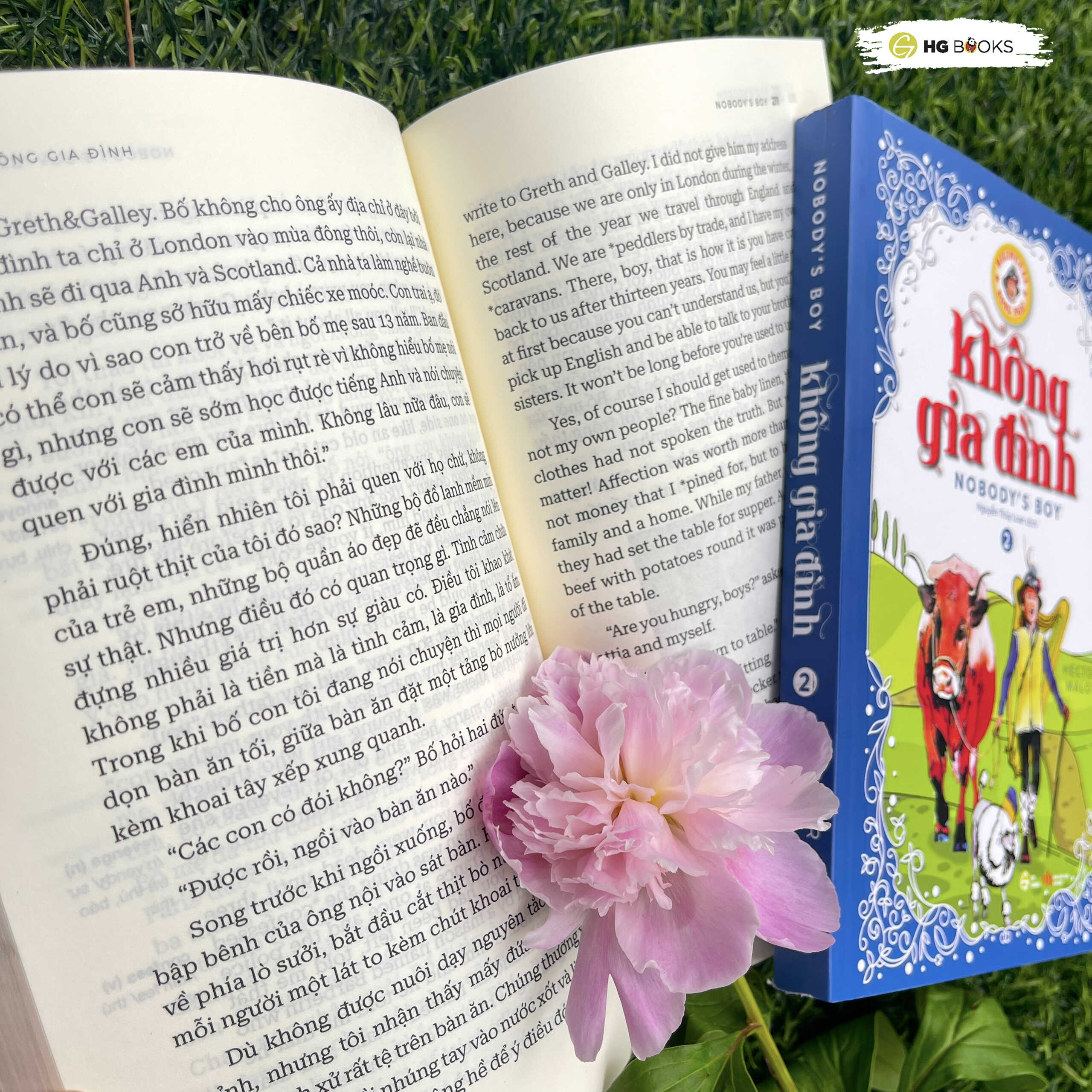 Mô tả Combo 2 Cuốn Sách Không Gia Đình - Truyện Song Ngữ Kinh Điển Có Note Từ Vựng Và File Nghe - HG Books - 2