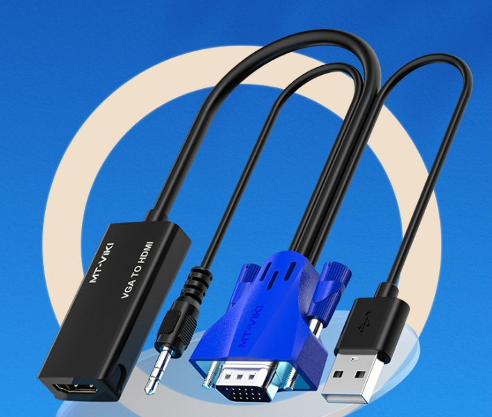 Cáp chuyển đổi từ VGA sang HDMI có âm thanh-VGA TO HDMI có âm thanh,  vga-hdmi, đầu chuyển vga_hd