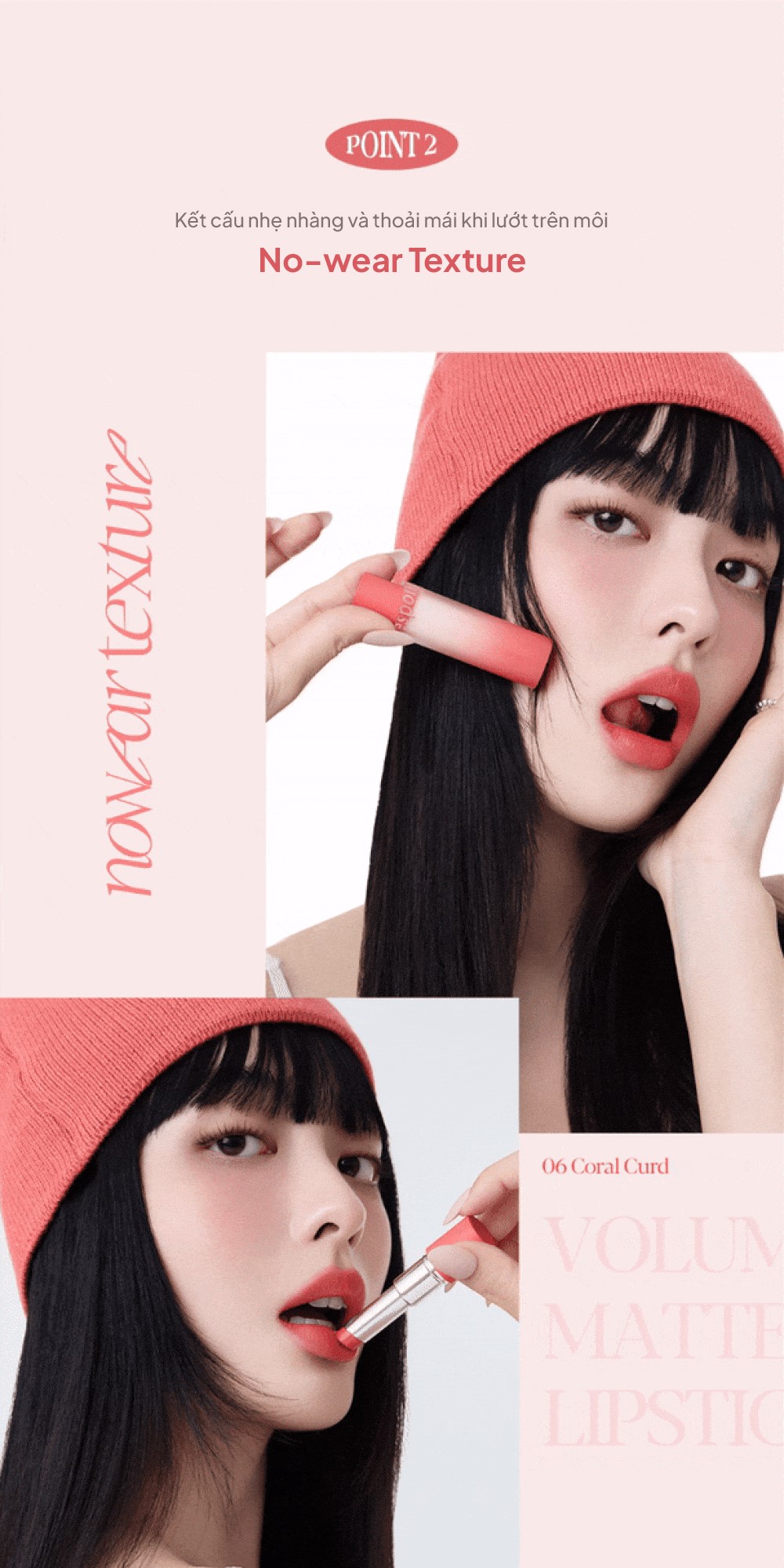 Mô tả Son Thỏi Lì Mịn Mờ Espoir Nowear Lipstick Volume Matte 3gr - 11