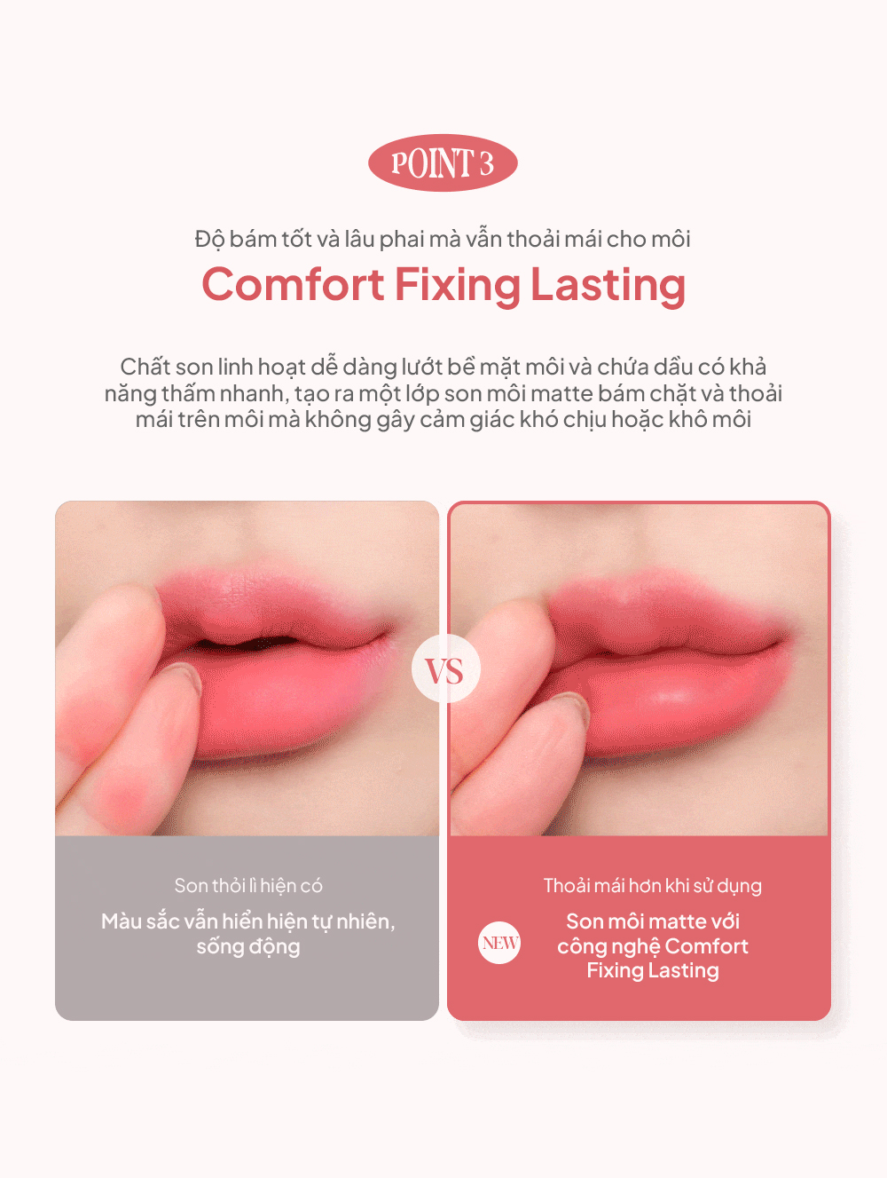 Mô tả Son Thỏi Lì Mịn Mờ Espoir Nowear Lipstick Volume Matte 3gr - 12