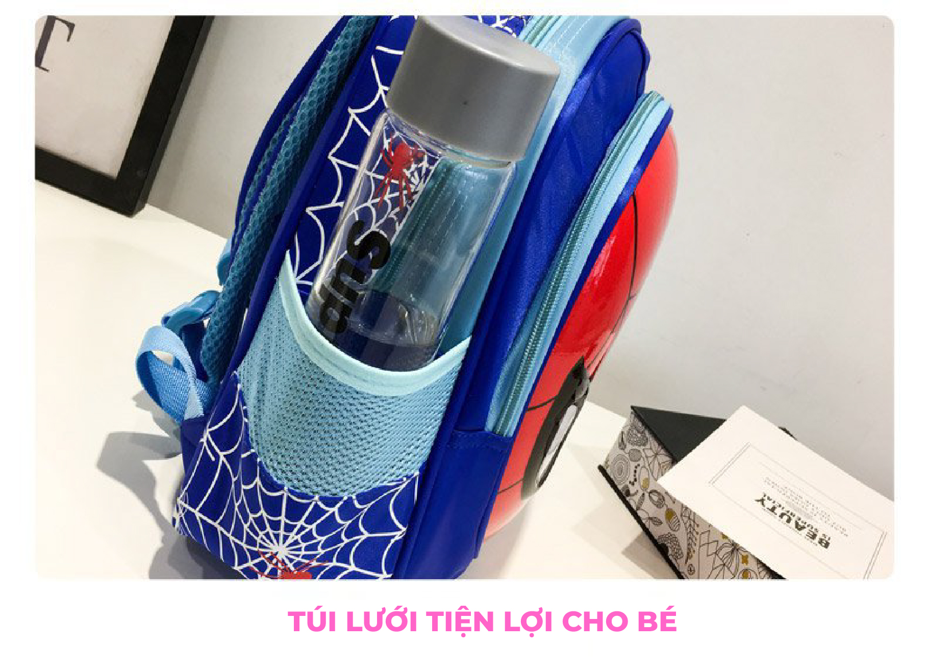 Mô tả Balo cho bé trai đi học mẫu giáo mầm non 1989KIDS SHOP hình siêu nhân,chống thấm nước,siêu nhẹ,kích thước 30cm*13cm*26cm - 3