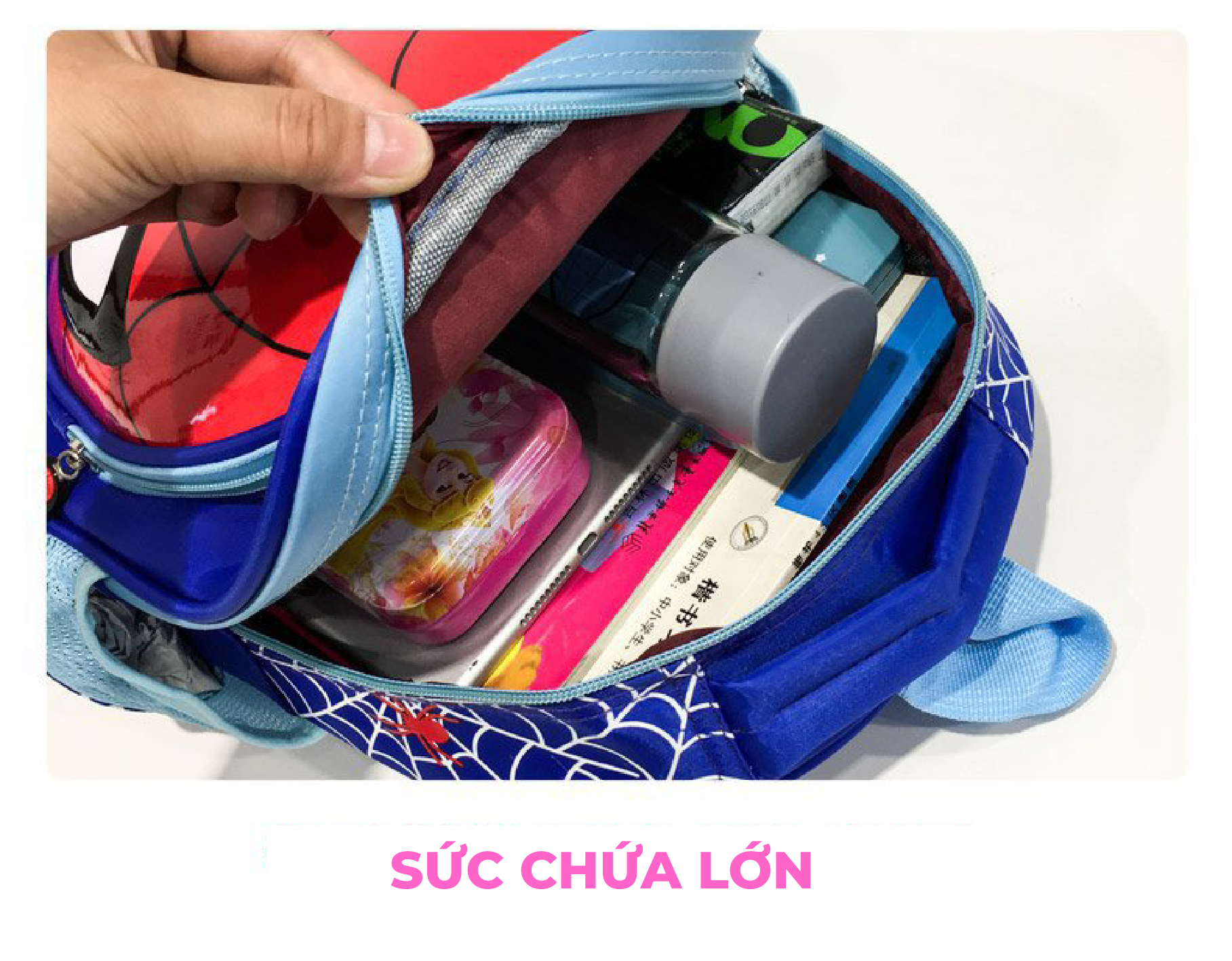 Mô tả Balo cho bé trai đi học mẫu giáo mầm non 1989KIDS SHOP hình siêu nhân,chống thấm nước,siêu nhẹ,kích thước 30cm*13cm*26cm - 5