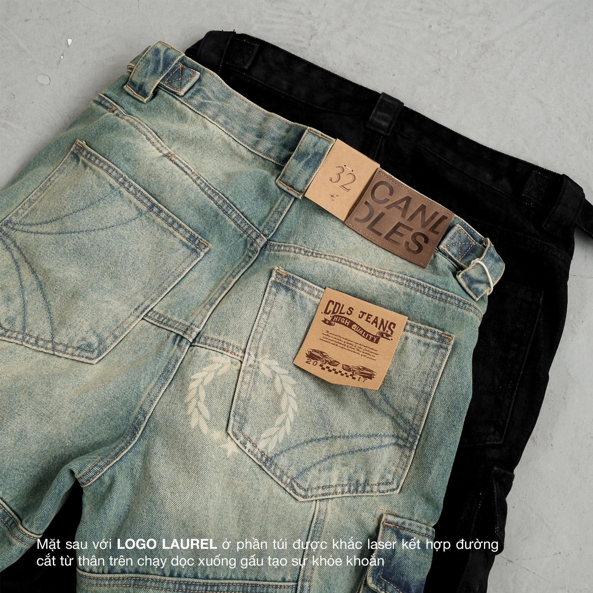 Mô tả Quần Jeans Candles Diflex Straight Unisex - 4
