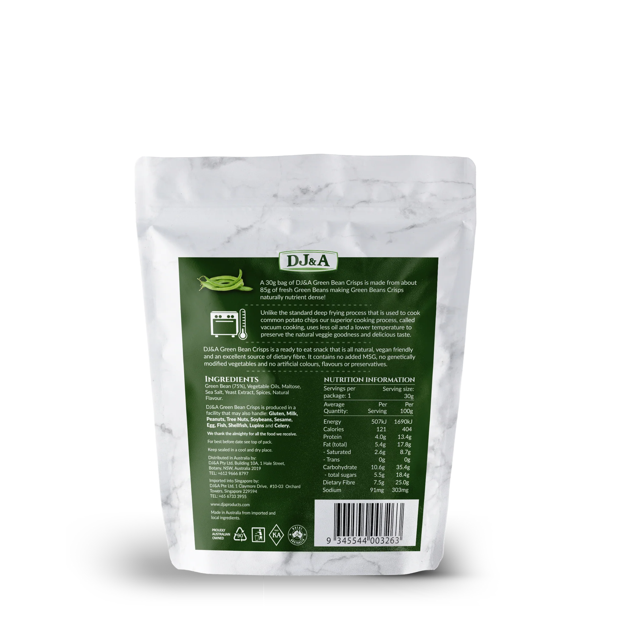 Mô tả Đậu Cove Sấy Giòn Ăn Liền DJ&A 30g Úc - Đồ ăn vặt - Thay kẹo cho trẻ em - Hữu cơ - Tốt cho sức khỏe - 3