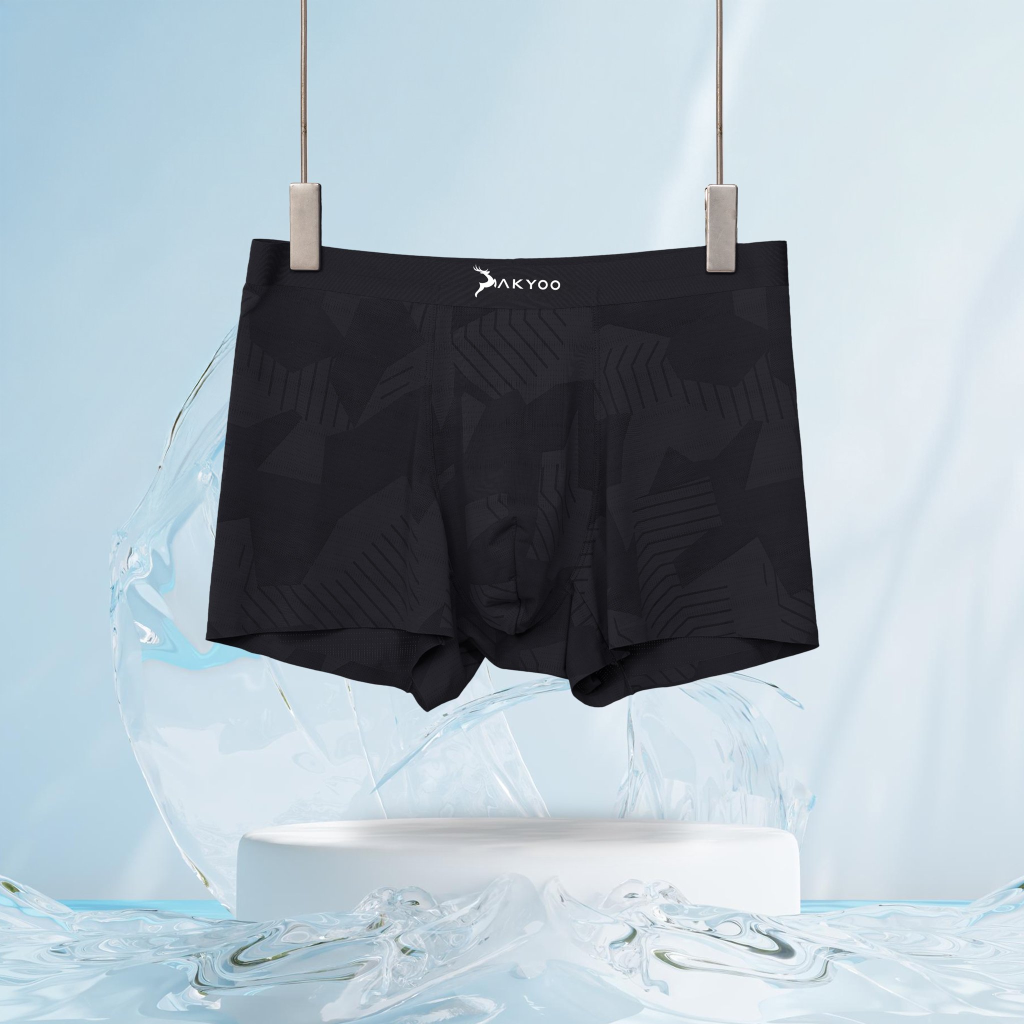 Mô tả Quần Lót Nam Boxer Bigsize Size Hoạ Tiết XL Đến 6XL AKYOO ,Mỏng Nhẹ Co Giãn Thoải Mái Thông Thoáng - 2