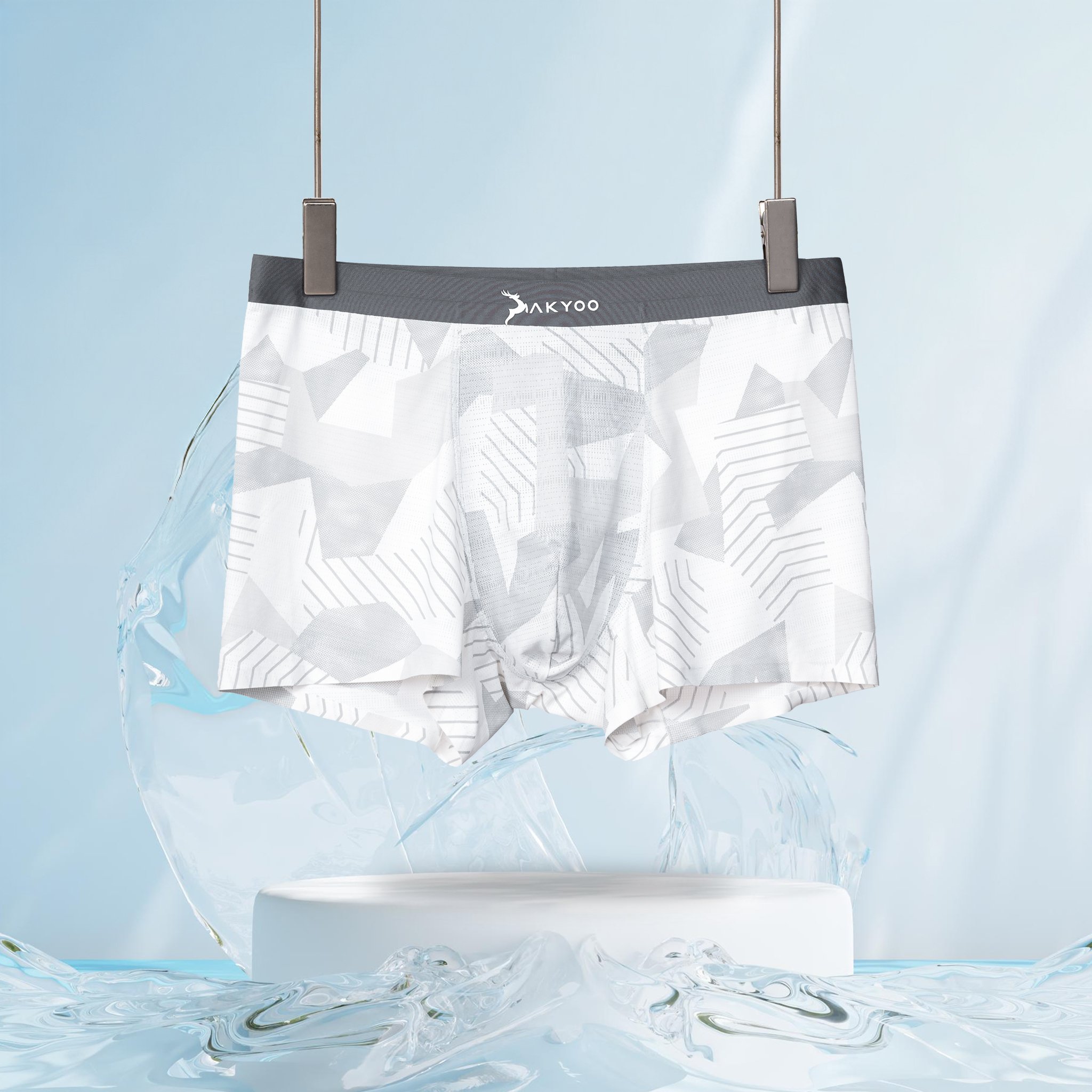 Mô tả Quần Lót Nam Boxer Bigsize Size Hoạ Tiết XL Đến 6XL AKYOO ,Mỏng Nhẹ Co Giãn Thoải Mái Thông Thoáng - 3