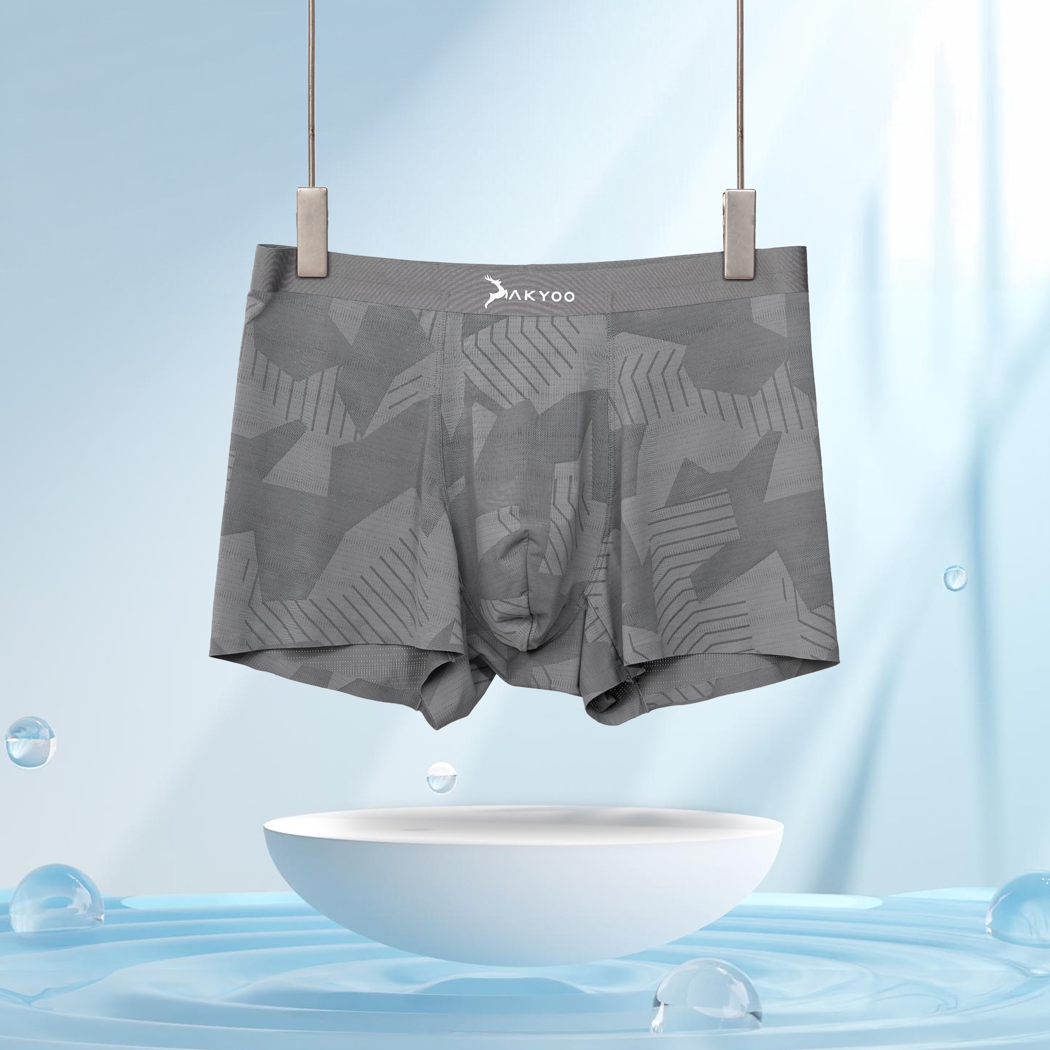 Mô tả Quần Lót Nam Boxer Bigsize Size Hoạ Tiết XL Đến 6XL AKYOO ,Mỏng Nhẹ Co Giãn Thoải Mái Thông Thoáng - 5