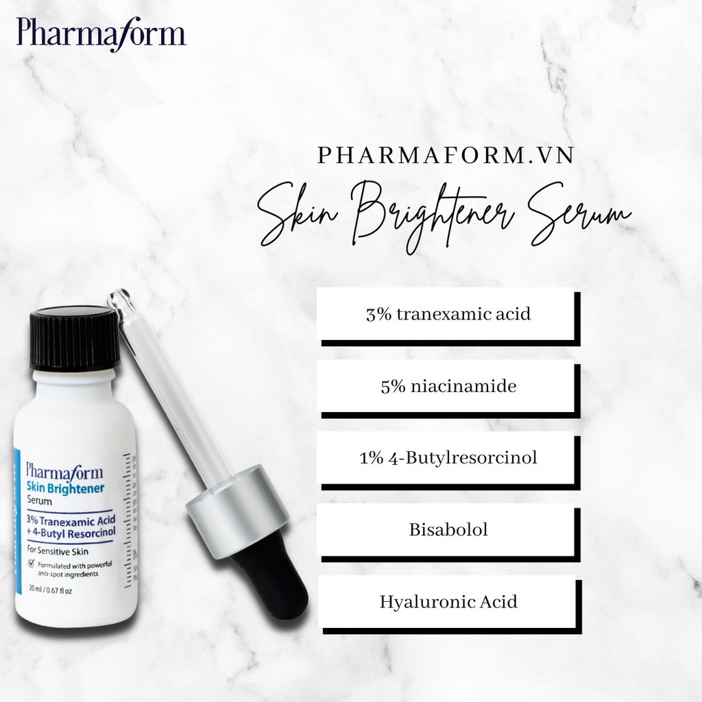 Tinh chất Pharmaform Skin Brightener Serum 3% Tranexamic acid + 5% ...