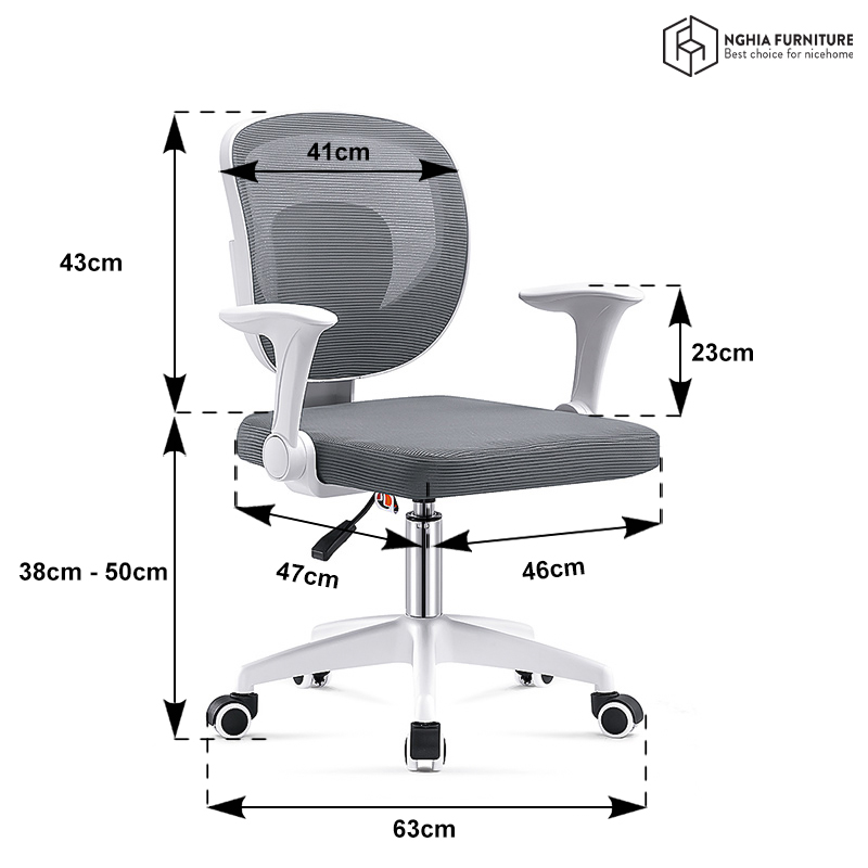 Mô tả Ghế chống gù cho bé Nghia furniture Ergo-Kid 01, thiết kế công thái học, nâng hạ, tay vịn gấp gọn, bảo hành 3 năm - 1
