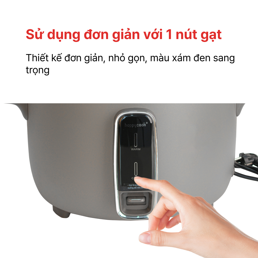 Mô tả Nồi cơm điện nắp rời BIG SIZE 3.6, 5.6, 8 Lít HAPPYCOOK - 6