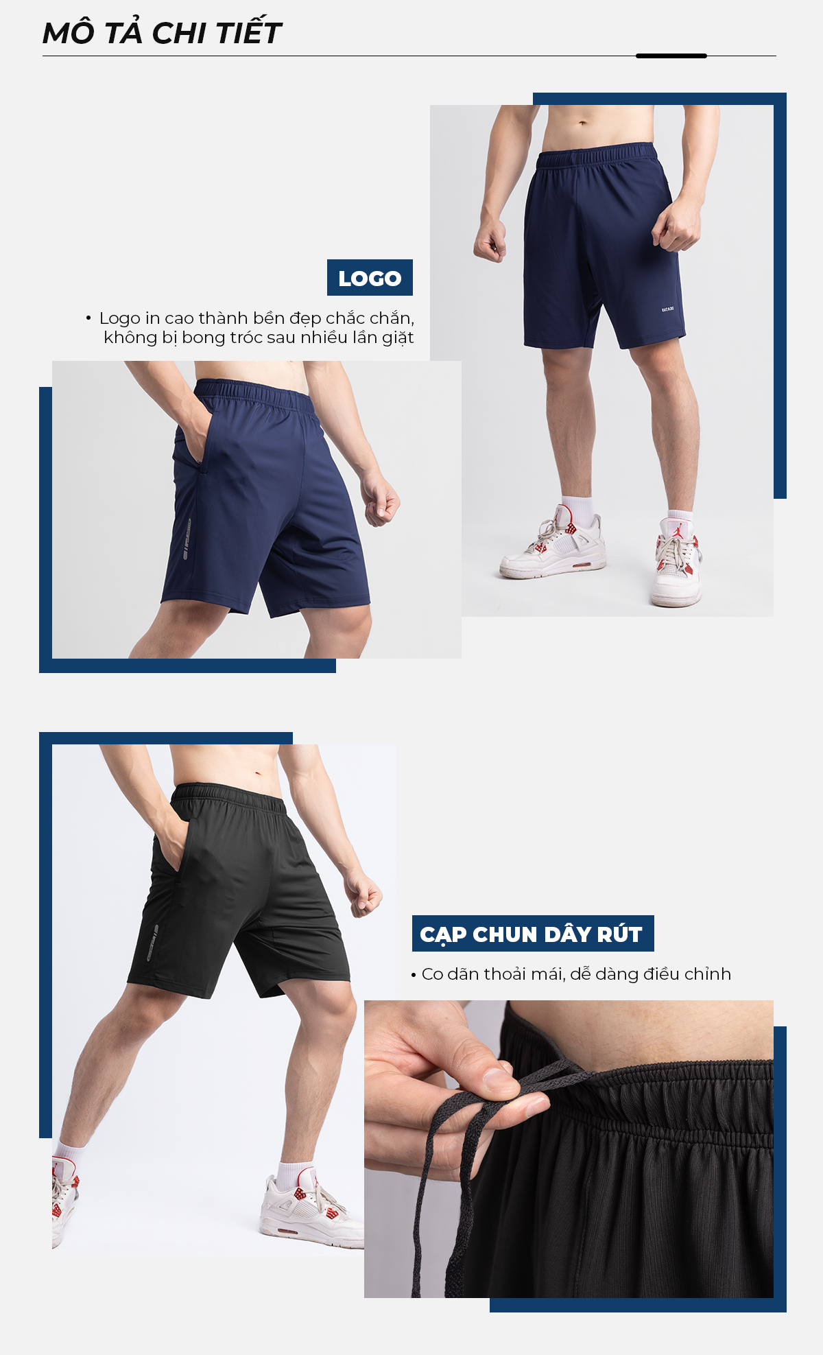 Mô tả Quần đùi nam Guzado mẫu short vải thun lạnh SIÊU CO GIÃN,thoáng mát vận động thoải mái GSR02 - 8