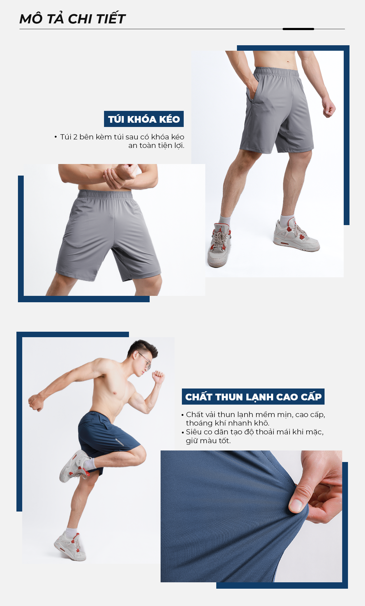 Mô tả Quần đùi nam Guzado mẫu short vải thun lạnh SIÊU CO GIÃN,thoáng mát vận động thoải mái GSR02 - 10