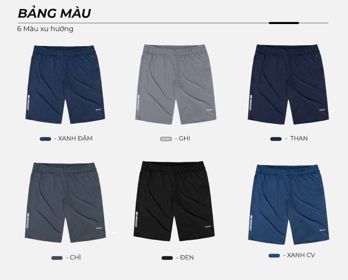 Mô tả Quần đùi nam Guzado mẫu short vải thun lạnh SIÊU CO GIÃN,thoáng mát vận động thoải mái GSR02 - 2