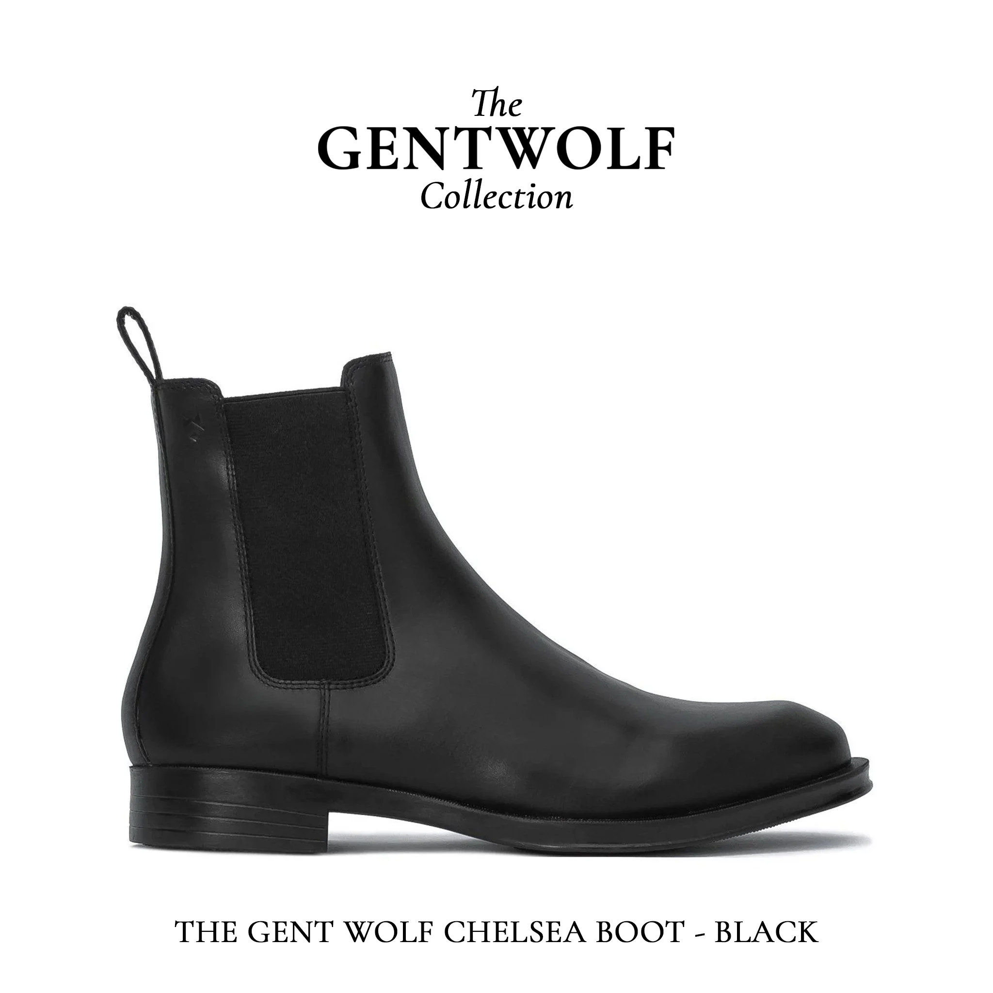 Mô tả Giày Boot nam THE GENT WOLF Chelsea Boot - Black - 1