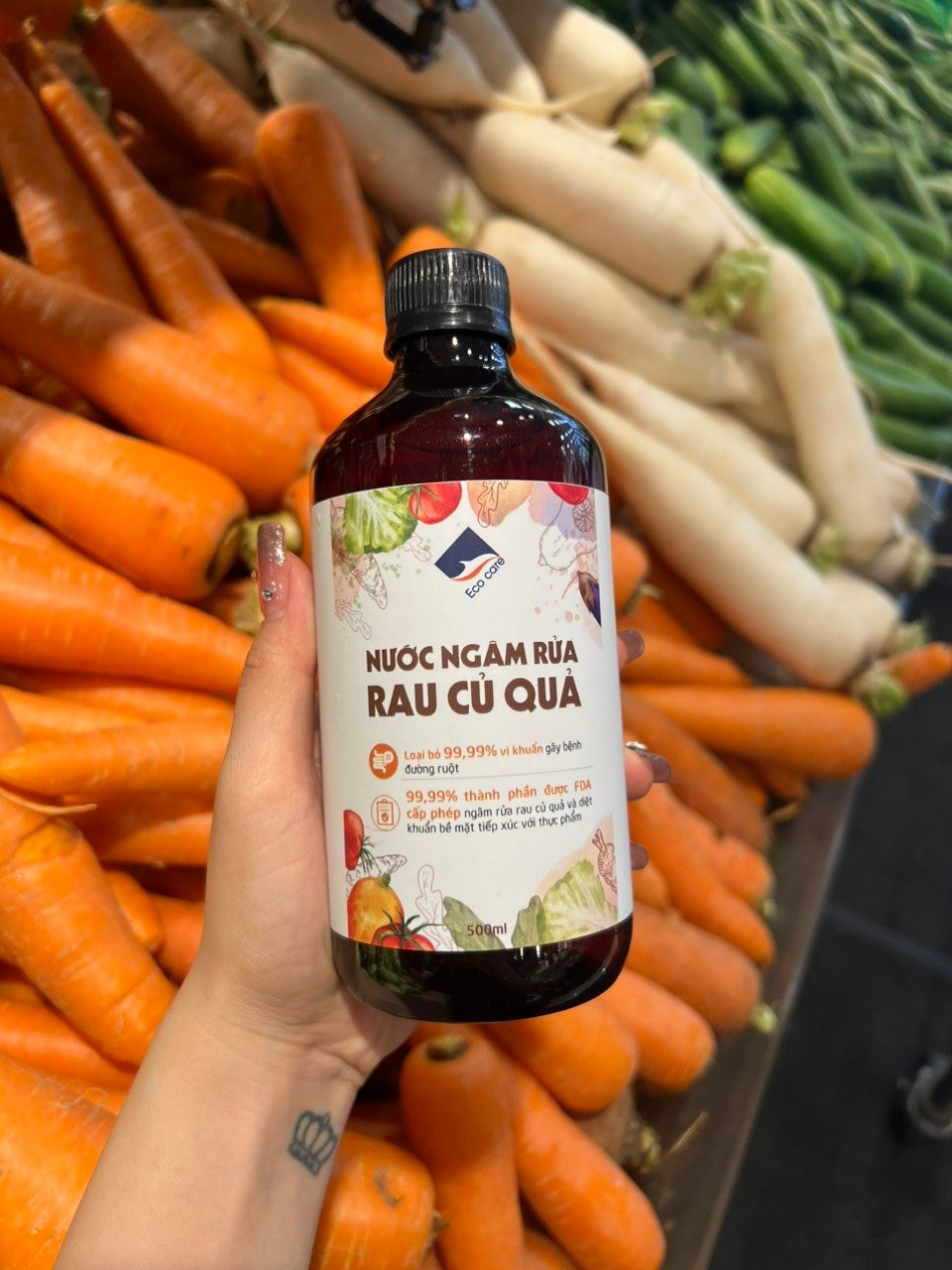 Nước ngâm rửa rau củ quả sinh học Ecocare hương Cam - Chai 500ml | Shopee  Việt Nam