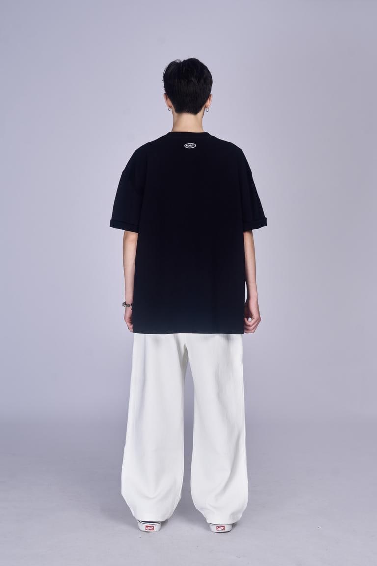 Mô tả Áo thun Form rộng NOAM ESRR Unisex 100% Cotton - Màu đen/trắng - 2