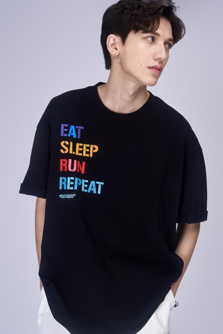 Mô tả Áo thun Form rộng NOAM ESRR Unisex 100% Cotton - Màu đen/trắng - 3