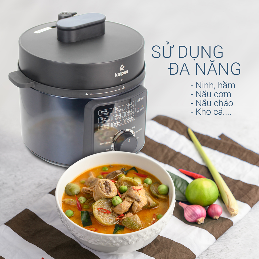 Nồi áp suất điện Kalpen P3 với nhiều chương trình nấu
