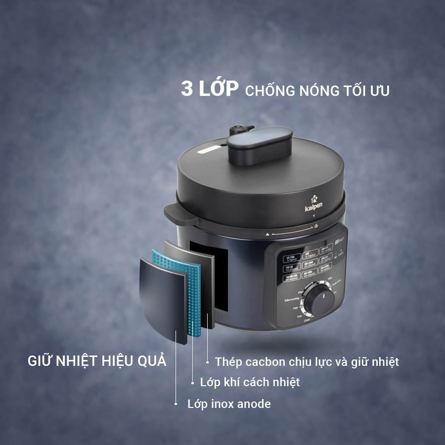 Thiết kế nắp nồi chống nóng Kalpen P3