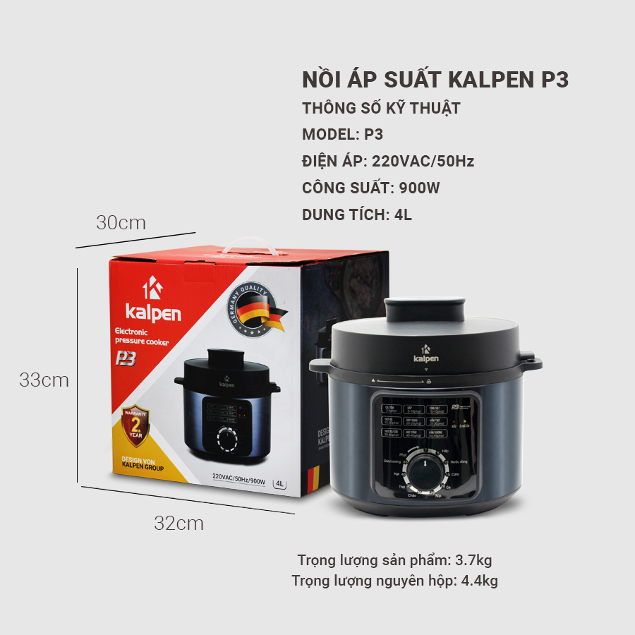 Nồi áp suất điện Kalpen P3 chính hãng Đức