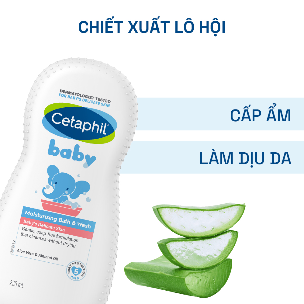 Mô tả Sữa tắm dưỡng ẩm dịu lành cho bé CETAPHIL BABY MOIST BATH & WASH 230ML - 4