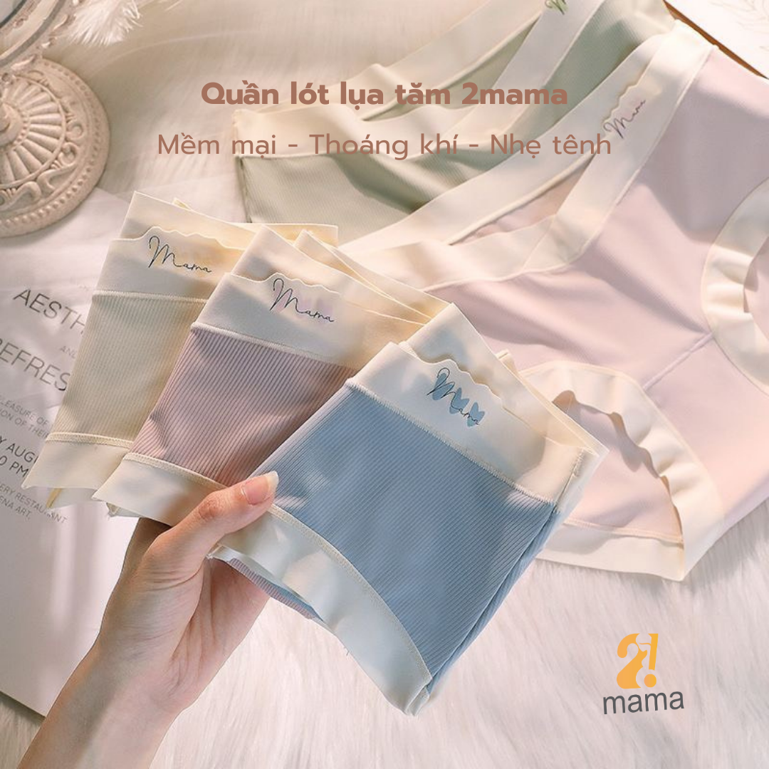 Mô tả Quần lót bầu Thun tăm lạnh cạp chéo 2mama, bigsize sau sinh tránh chạm vết mổ đáy kháng khuẩn - 8