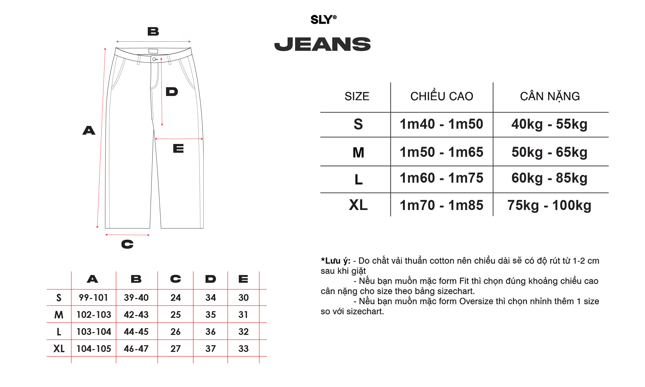 Mô tả Quần Jeans ống suông SLY Double Knee Washed Blue - 1
