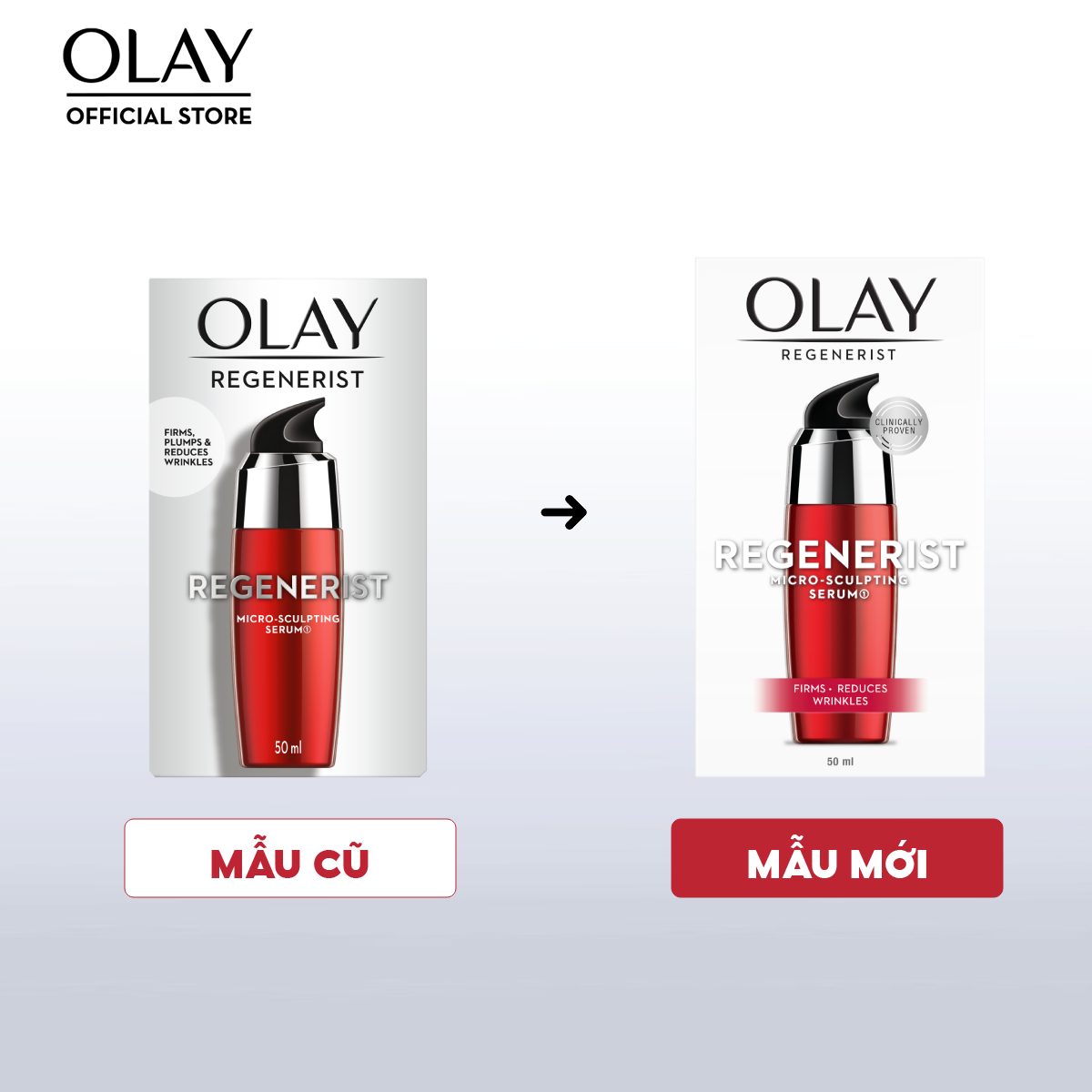 Mô tả Serum OLAY REGENERIST Dưỡng Da Căng Mướt, Sáng Khỏe & Phục Hồi Dấu Hiệu Lão Hóa 50ML - 1