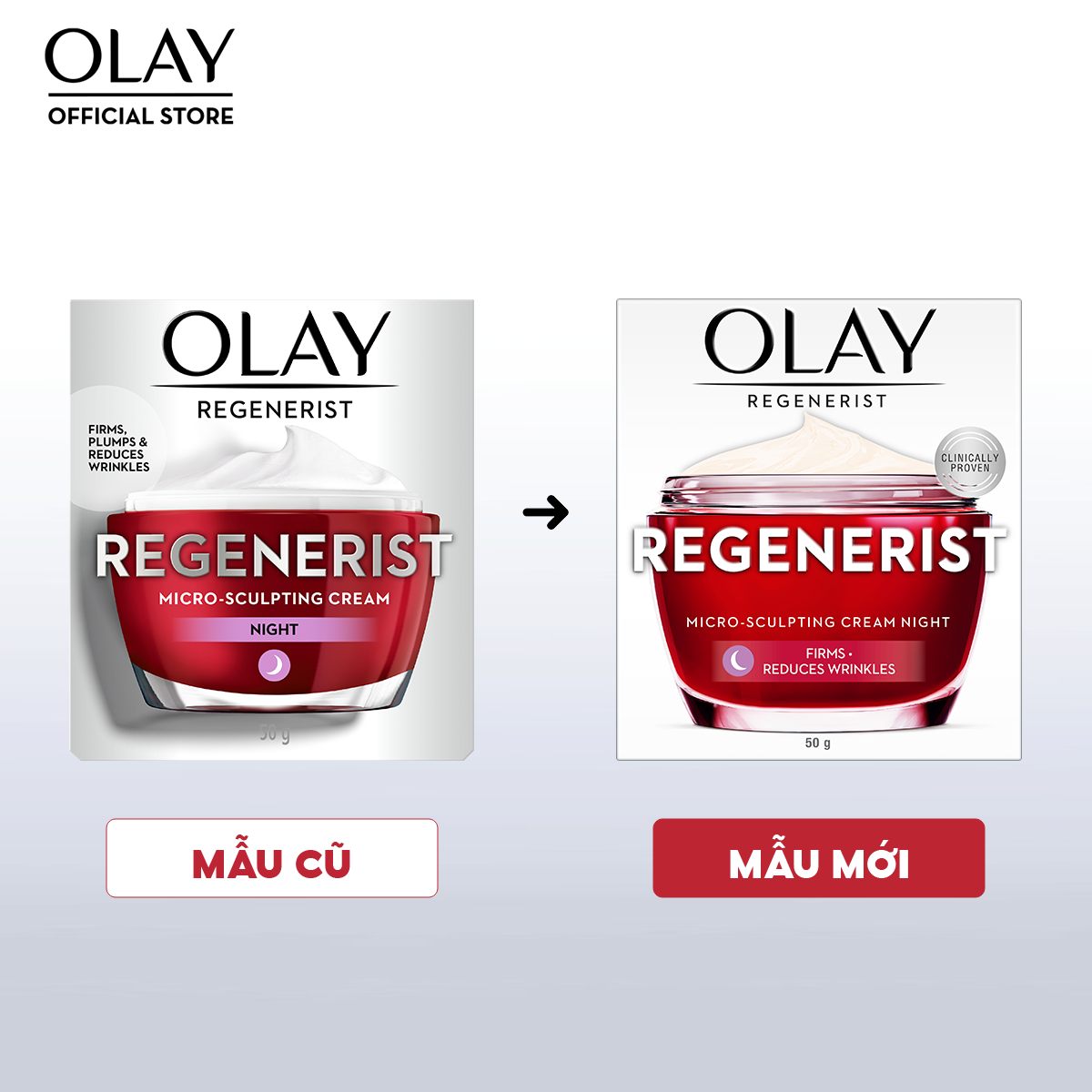Mô tả Kem Dưỡng Ẩm OLAY REGENERIST Ban Đêm Căng Mướt, Sáng Khỏe & Phục Hồi Dấu Hiệu Lão Hóa 50G - 7