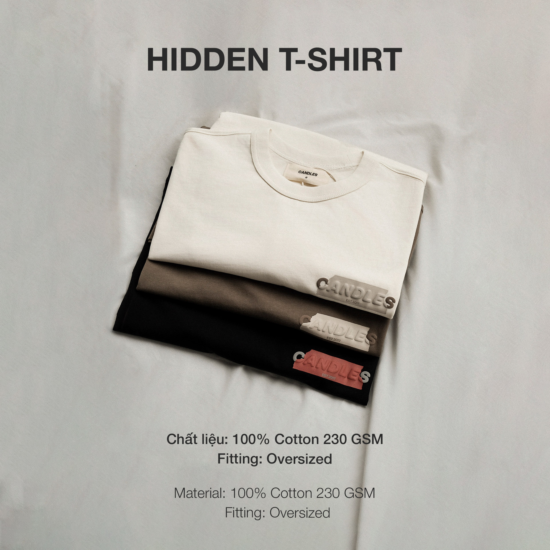 Mô tả Áo Thun Candles Hidden Oversize Tee Unisex - 1