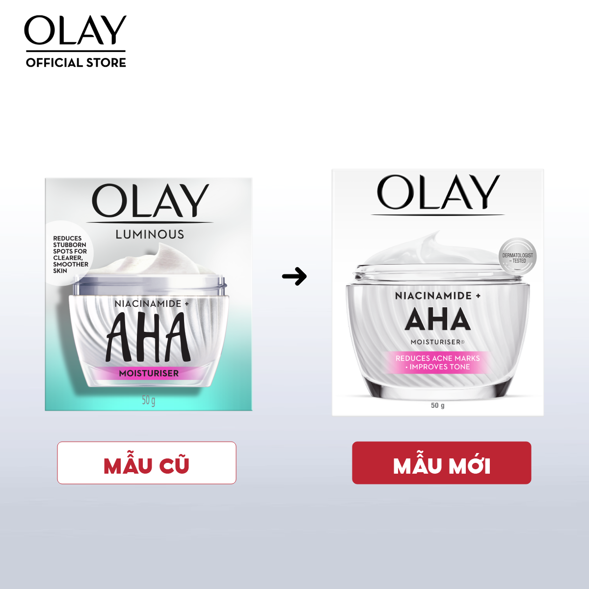 Mô tả Kem Dưỡng Ẩm OLAY LUMINOUS NIACINAMIDE AHA Sáng Da, Mờ Thâm Mụn 50G - 7