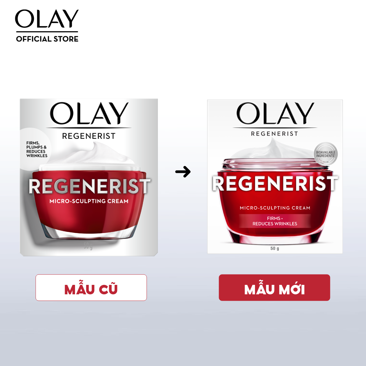 Mô tả Kem Dưỡng Ẩm OLAY REGENERIST Ban Ngày Căng Mướt, Sáng Khỏe & Phục Hồi Dấu Hiệu Lão Hóa 50G - 1