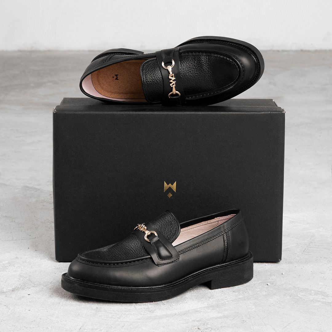 Mô tả Giày Lười Nam Nữ THEWOLF SEAN MODERN LOAFER - Full Đen - 4