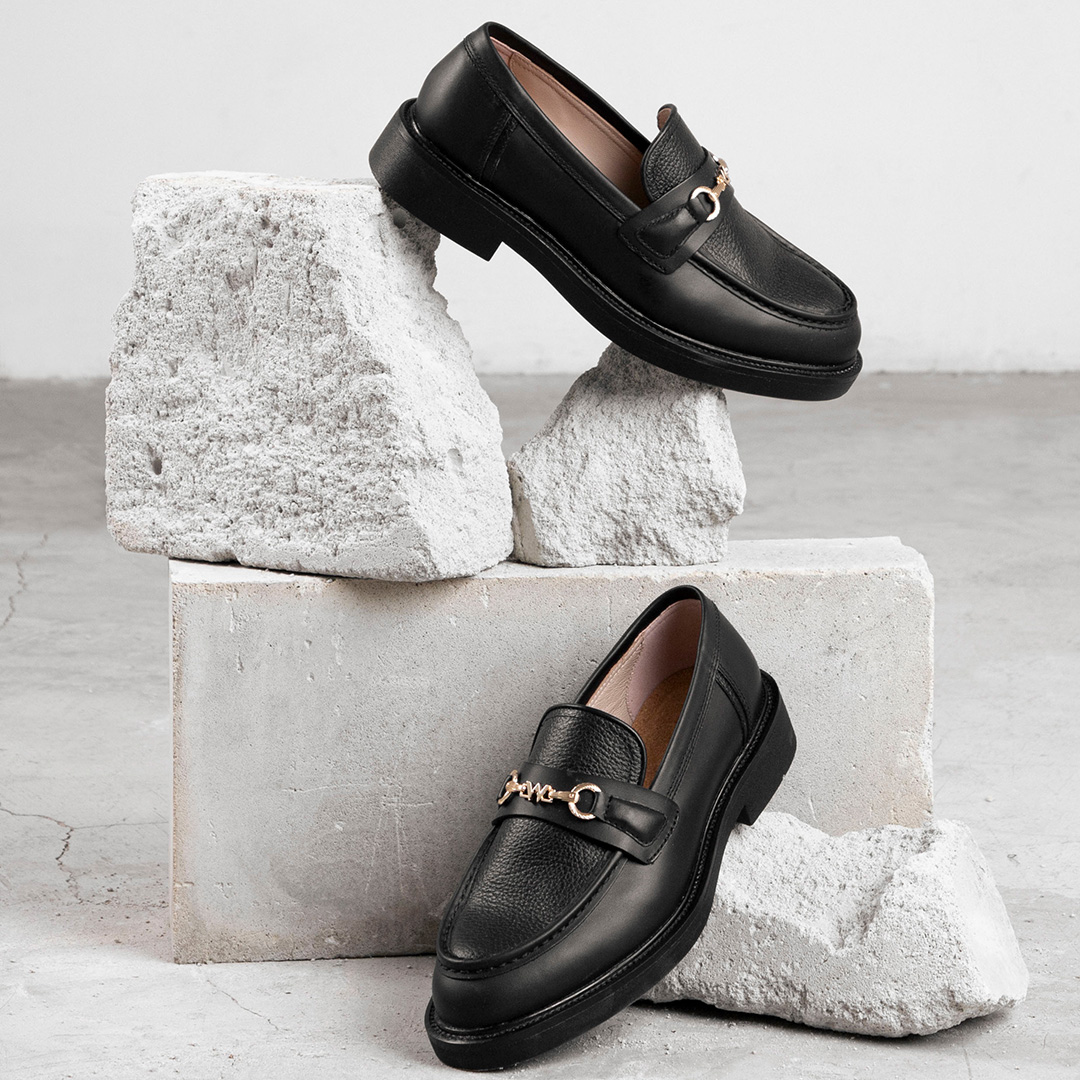 Mô tả Giày Lười Nam Nữ THEWOLF SEAN MODERN LOAFER - Full Đen - 5