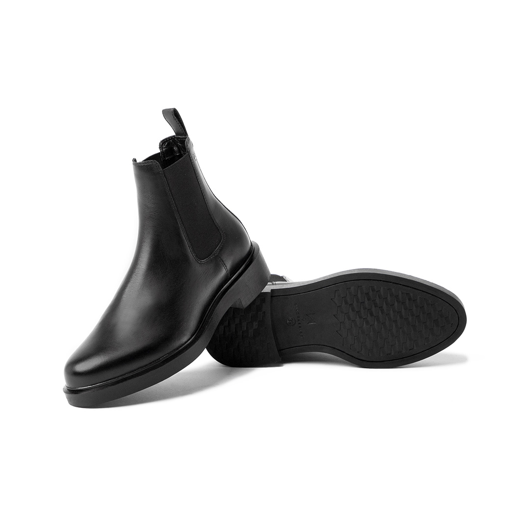Mô tả Giày Boot Nam THE WOLF Minimal Chelsea Boot - Black - 5