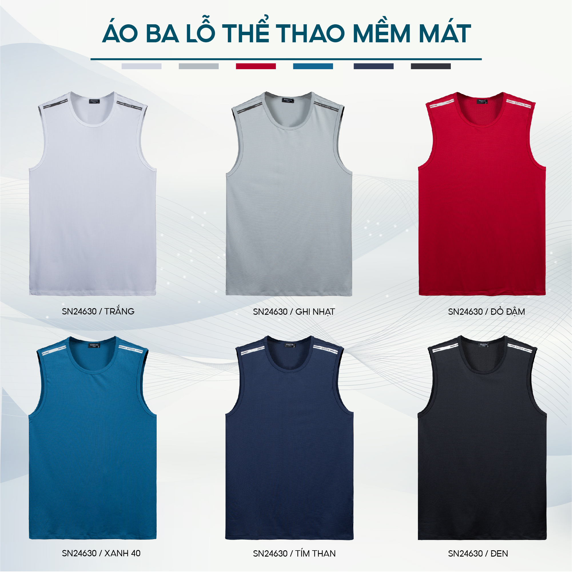 Mô tả Áo Thun Ba Lỗ Thể Thao Nam Fasvin SN24630.HN Vải COOLMAX Co Giãn Mềm Mát Thoải Mái Vận Động - 3