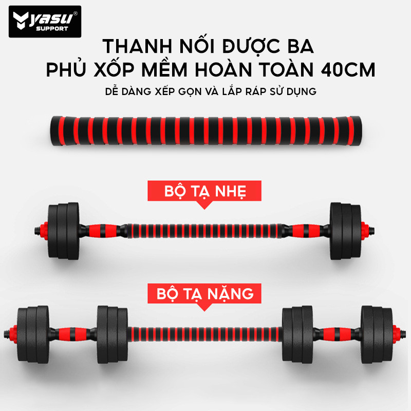 Mô tả Bộ tạ tay đa năng 10KG,20KG,30KG, 40KG,50KG Dumbell Set cao cấp Yasu - 2