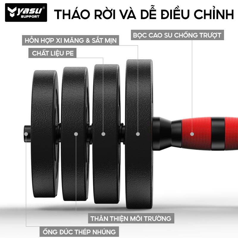 Mô tả Bộ tạ tay đa năng 10KG,20KG,30KG, 40KG,50KG Dumbell Set cao cấp Yasu - 4