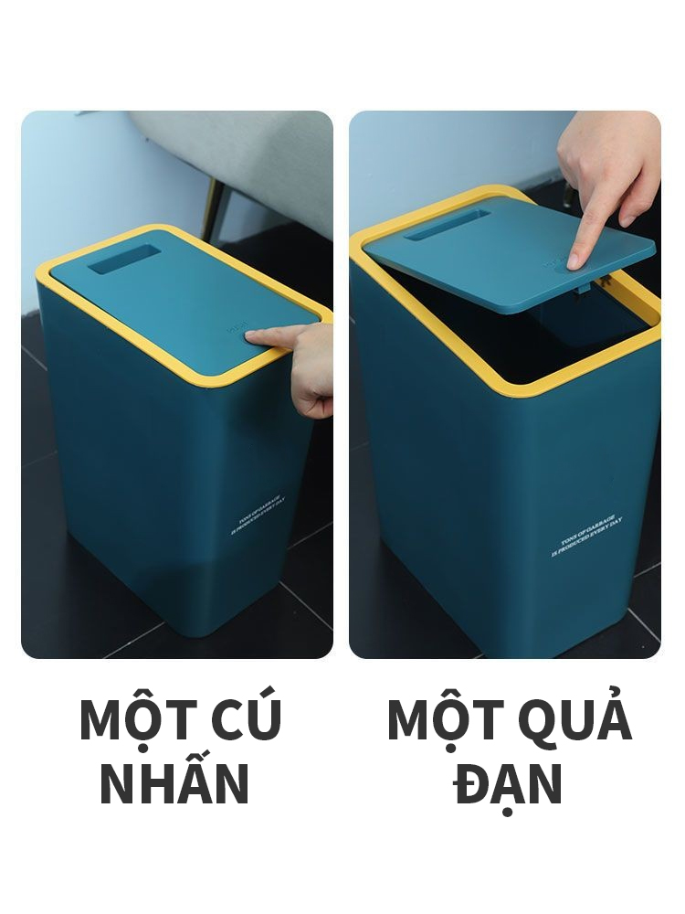 ICON Thùng rác có nắp chống thấm nước khử mùi thiết kế bật lên bằng nút ...